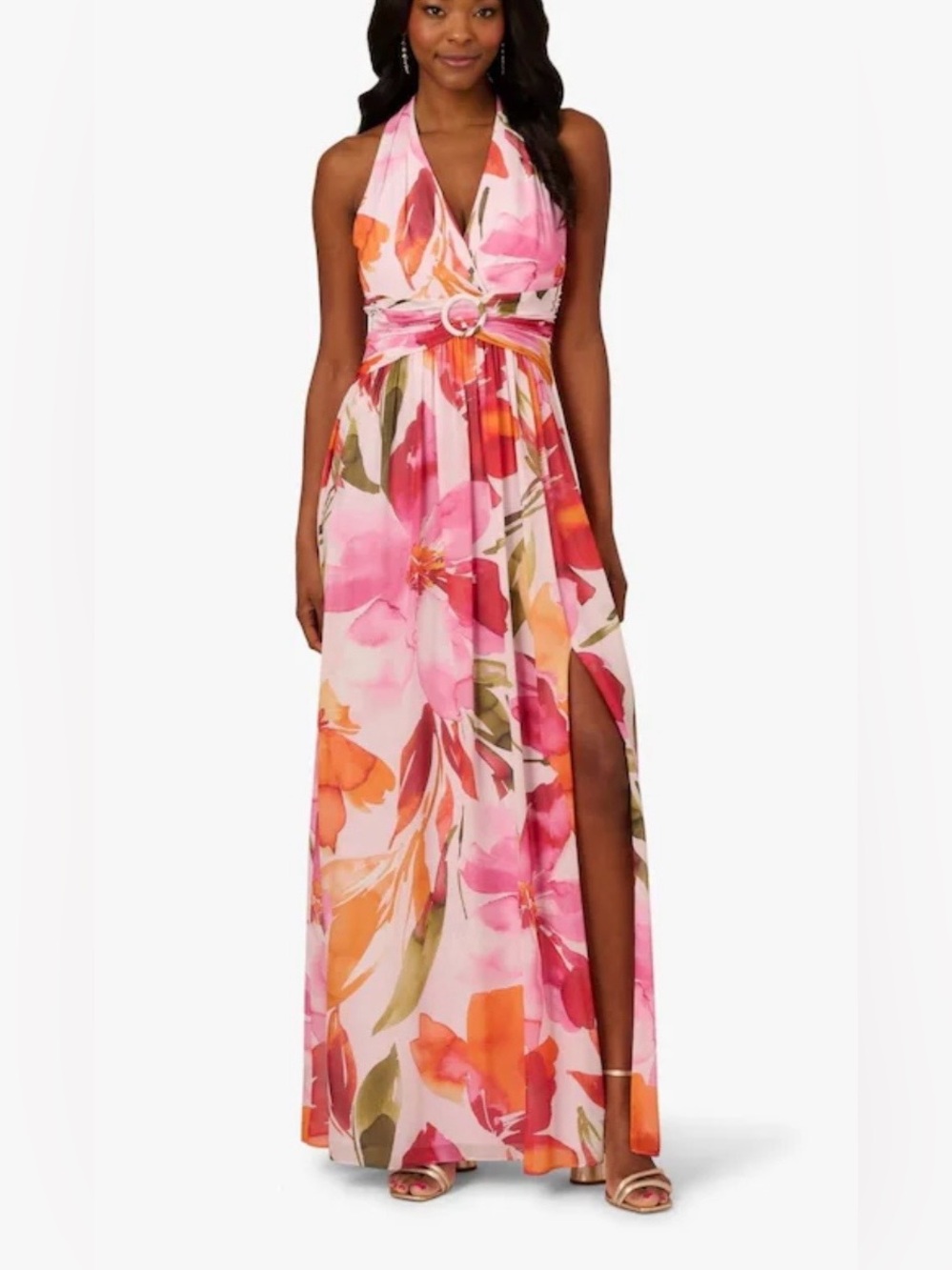 Adrianna Papell Bright Botanical Print Dress NWT Sz 2 $199 Macy’s Buy